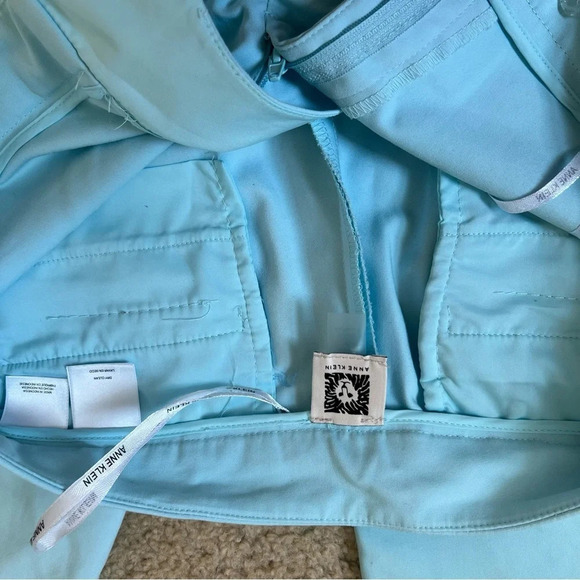 Anne Klein Women’s Light‎ Blue High Rise Tapered Leg Career Office Trouser Pants - Picture 6 of 16